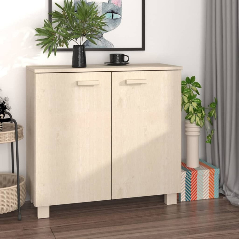  Sideboard HAMAR Honey Brown 33.5"x13.8"x31.5" Solid Wood Pine A949-340492