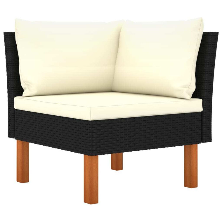  Corner Sofa Poly Rattan and Solid Eucalyptus Wood A949-315763