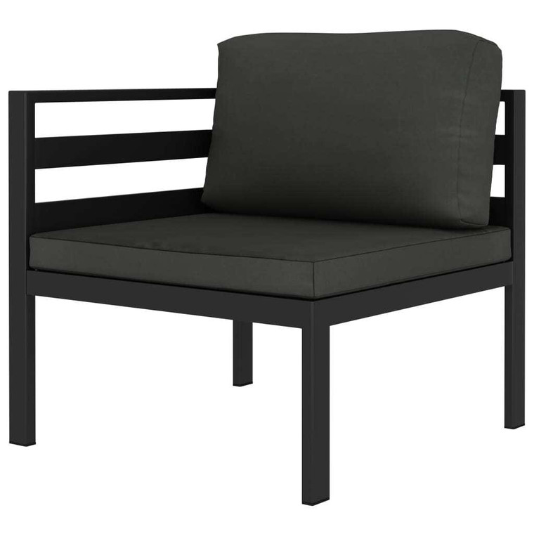  Sectional Corner Sofa 1 pc with Cushions Aluminum Anthracite A949-49239