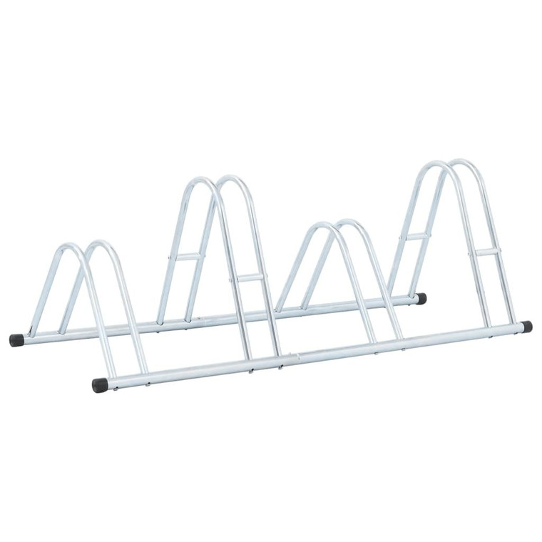  Bicycle Stand for 4 Bikes Floor Freestanding Galvanized Steel A949-4005566