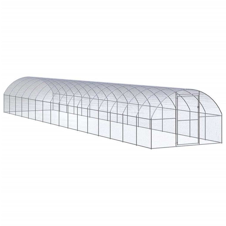  Outdoor Chicken Coop 9.8'x52.5'x6.6'Galvanized Steel A949-3095469