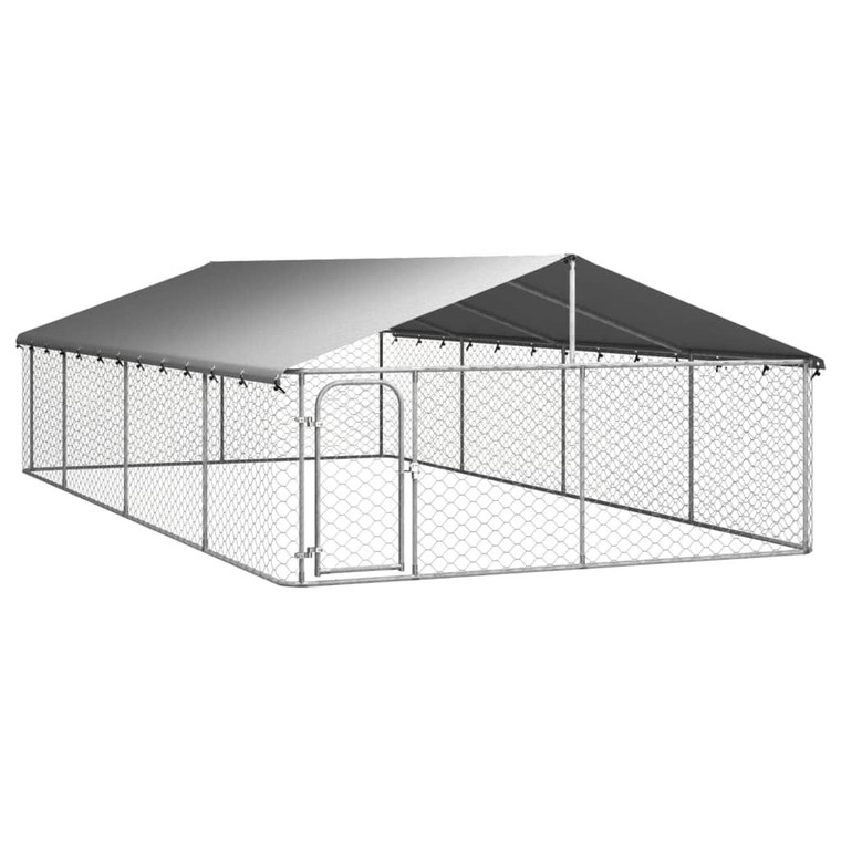  Outdoor Dog Kennel with Roof 236.2"x118.1"x59.1 A949-171502