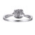 10K White Gold 0.15 Carat Square Shape Ladies Ring 0226310-WG