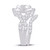 10K White Gold 1.00 Carat Round Shape Bridal Ring 0526103-WG