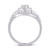 10K White Gold 1.00 Carat Pear Shape Bridal Ring 0526105-WG