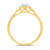 10K Yellow Gold 0.12 Carat Cushion Shape Ladies Ring-0224012-YG
