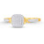 10K Yellow Gold 0.12 Carat Cushion Shape Ladies Ring-0224012-YG
