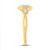 10K Yellow Gold 0.12 Carat Cushion Shape Ladies Ring-0224018-YG