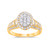 10K Yellow Gold 1.00 Carat Oval Shape Ladies Ring-0229951-YG