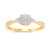 10K Yellow Gold 0.15 Carat Round Shape Ladies Ring-0229959-YG
