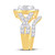 10K Yellow Gold 1.00 Carat Glittera Round Shape Bridal Ring-0526103-YG