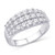 10K White Gold 1.00 Carat Three Row Ladies Band-0725925-WG