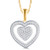 10K Yellow Gold 0.20 Carat Inn Heart Shape Pendant-0826976-YG