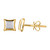 10K Yellow Gold 0.05 Carat Square Shape Earrings-0124201-YG