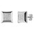 10K White Gold 0.33 Carat Square Shape Earrings-0124205-WG