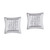 10K White Gold 0.33 Carat Square Shape Earrings-0124205-WG