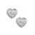 10K White Gold 0.05 Carat Heart Shape Earrings-0124301-WG