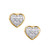 10K Yellow Gold 0.05 Carat Heart Shape Earrings-0124301-YG