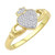 10K Yellow Gold 0.10 Carat Heart Shape Ring-0229482-YG