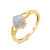 10K Yellow Gold 0.10 Carat Heart Shape Ring-0229482-YG
