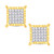 10 Karat Yellow Gold 0.20 Carat Diamonds Square Earrings-0125735-YG