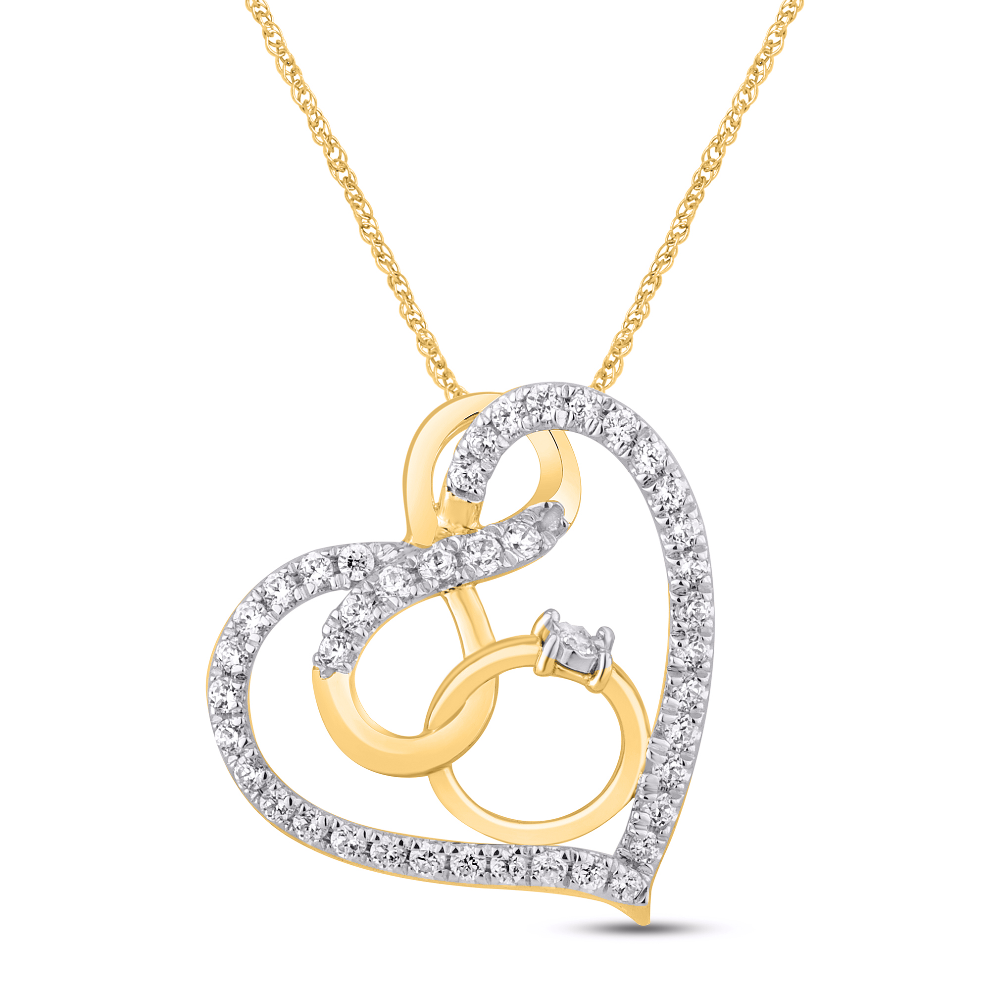 10K Yellow Gold 0.25 Carat Fashion Pendant-0829294-YG - P