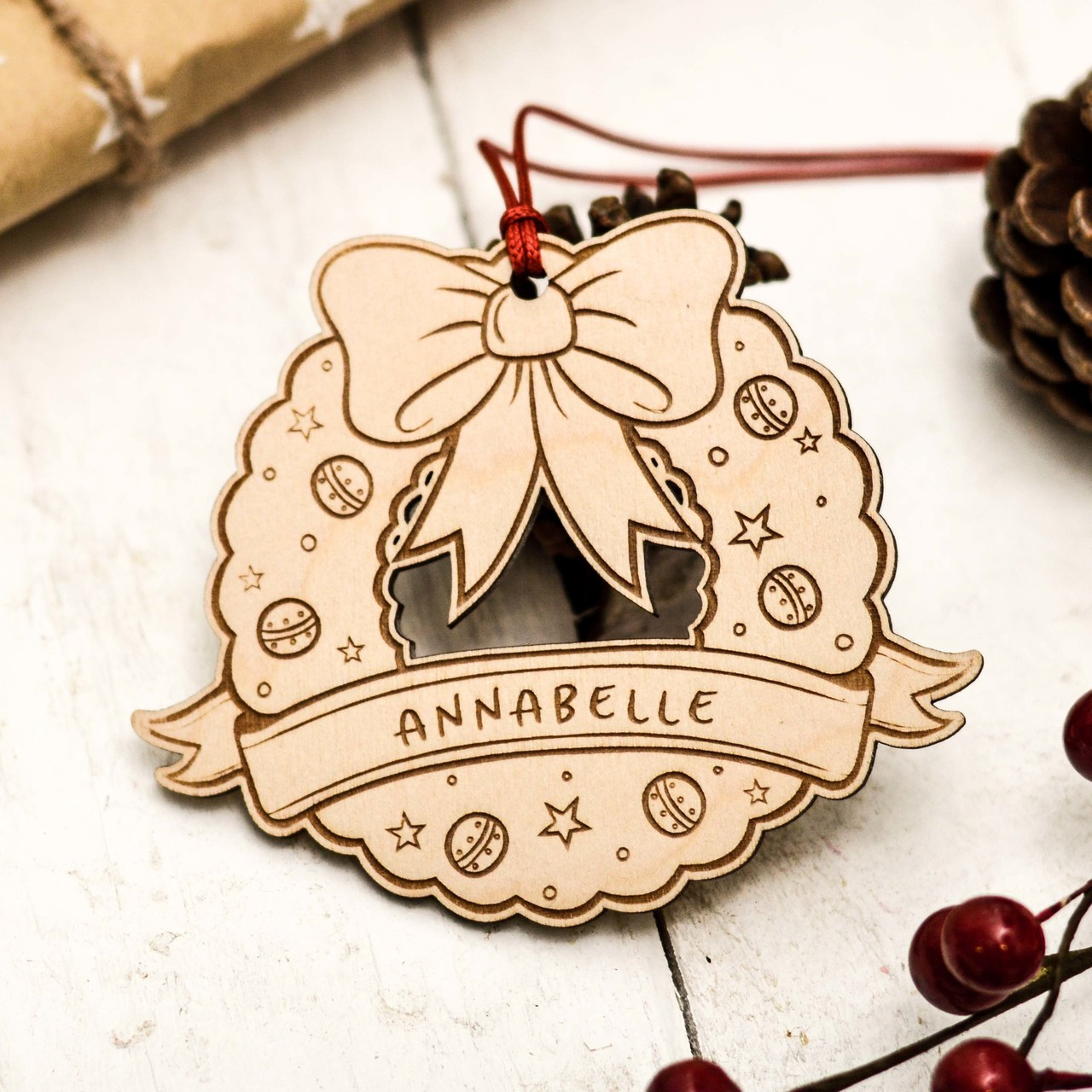 Personalised Christmas Tree Decoration The Crafty Giraffe