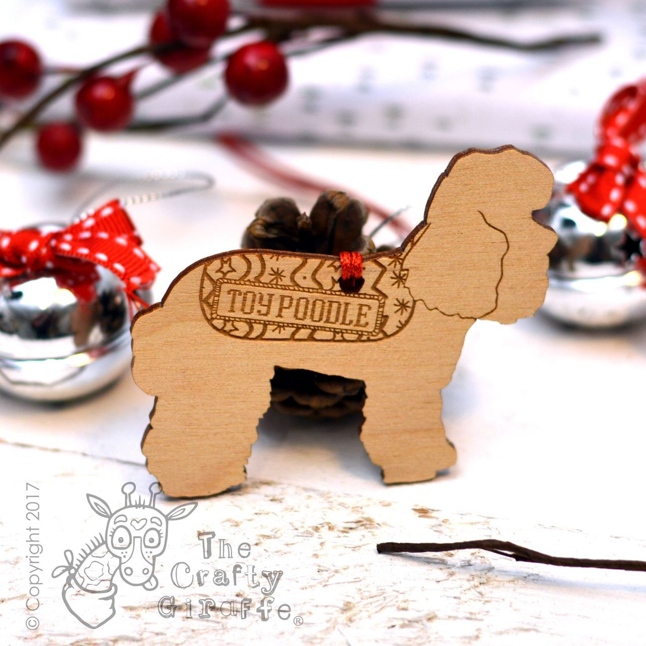 Personalised Toy Poodle Decoration