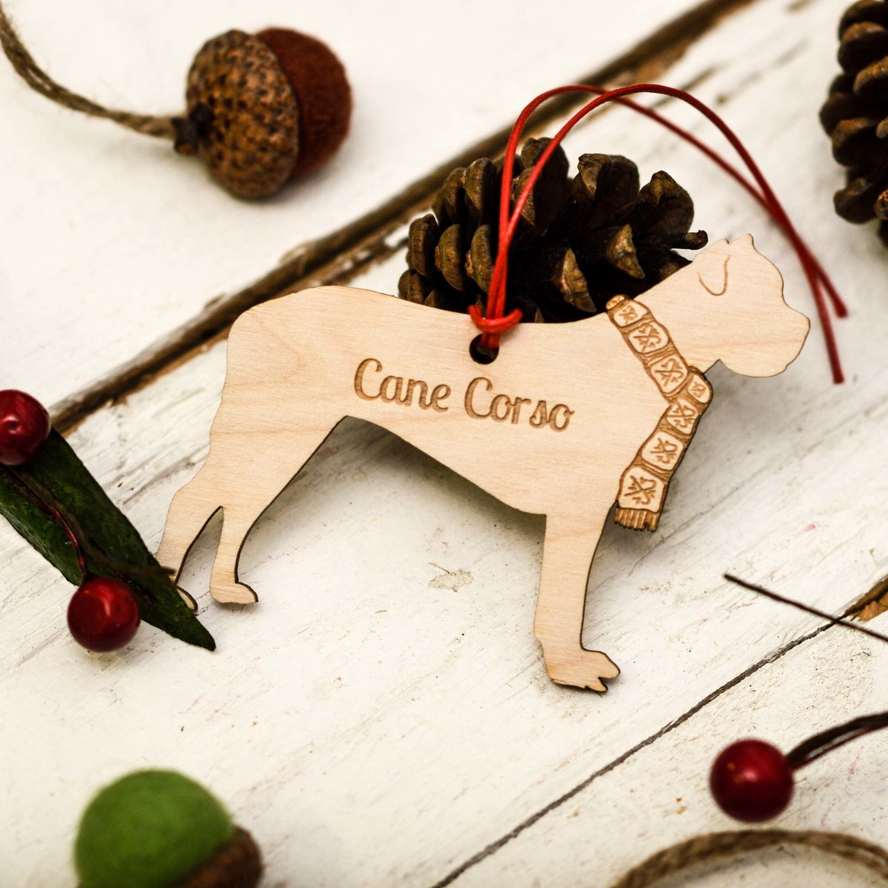 Cane Corso Ornament, Case Corso Gifts, Custom Dog Christmas