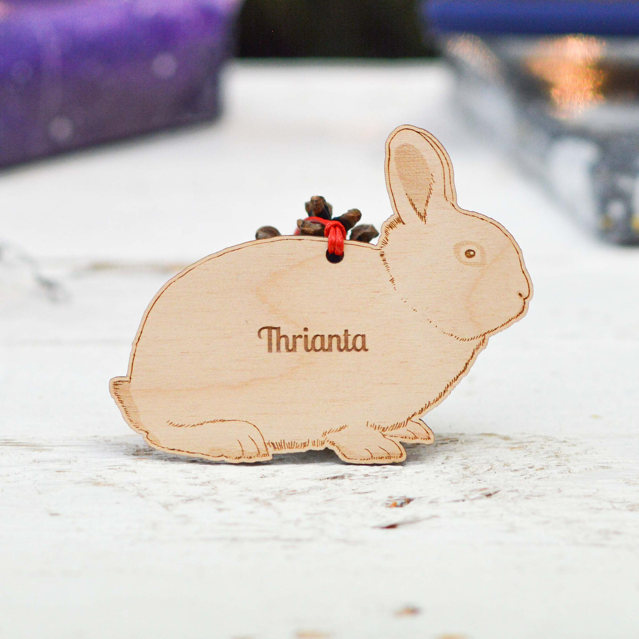 Personalised Thrianta Rabbit Decoration - The Crafty Giraffe