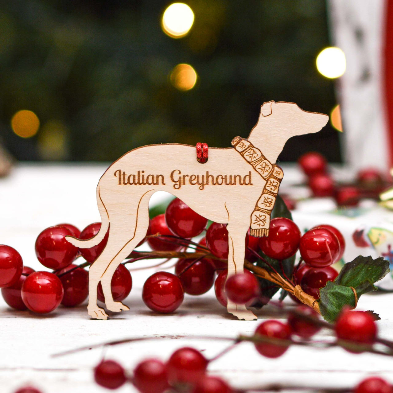 Personalised Italian Greyhound Dog Decoration The Crafty Giraffe