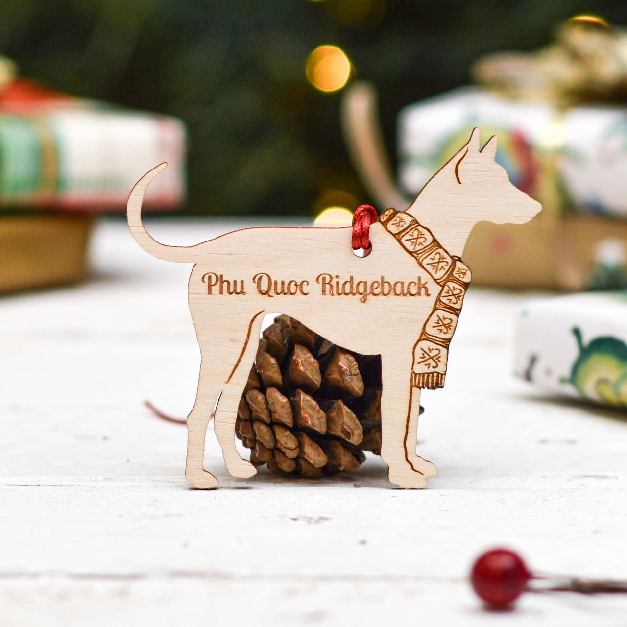 Personalised Phu Quoc Ridgeback Dog Decoration1