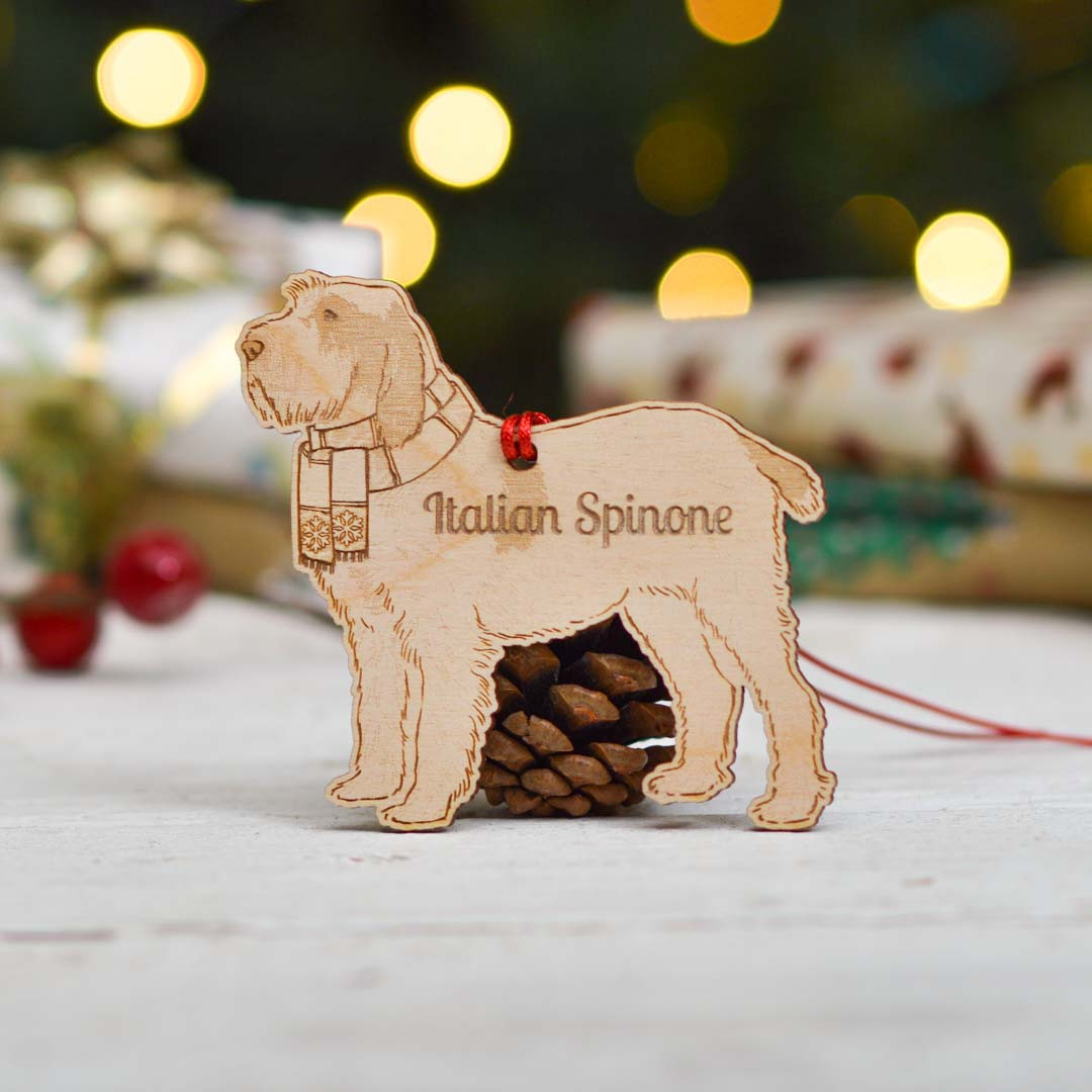 Personalised Italian Spinone Short Tail Dog Decoration Detailed