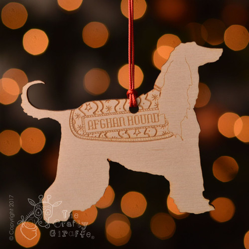 Personalised Afghan Hound Decoration