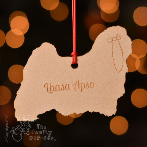 Personalised Lhasa Apso Dog Decoration