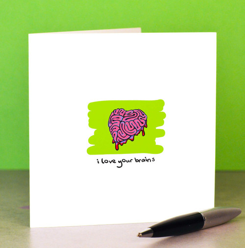 Buy I love your brains Card From The Crafty Giraffe, the home of unique and affordable gifts for loved ones...