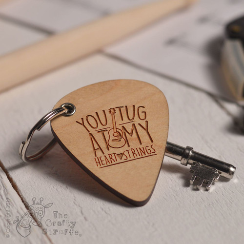 You tug at my heartstrings Pick Keyring