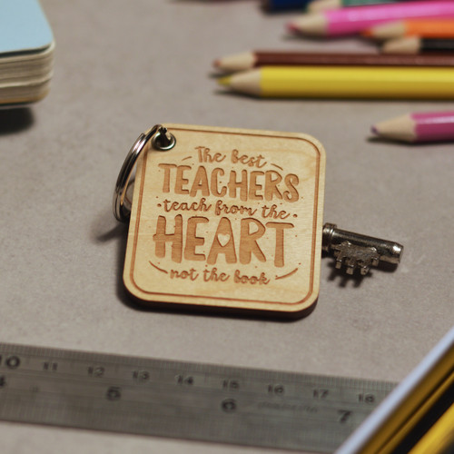 Buy The best teachers teach from the heart Keyring From The Crafty Giraffe, the home of unique and affordable gifts for loved ones...