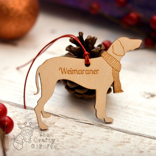 Personalised Weimaraner Decoration