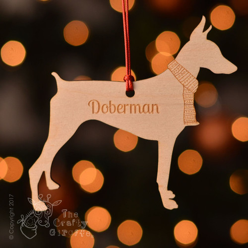 Personalised Doberman Dog Decoration - Short Tail