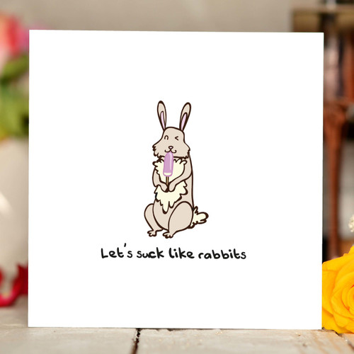 Lets suck like Rabbits Card - The Crafty Giraffe