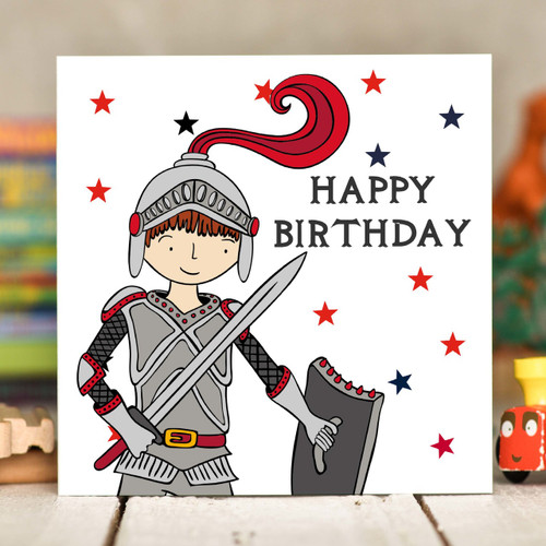 Knight Birthday Card - The Crafty Giraffe