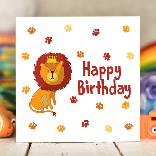 Lion Birthday Card - The Crafty Giraffe
