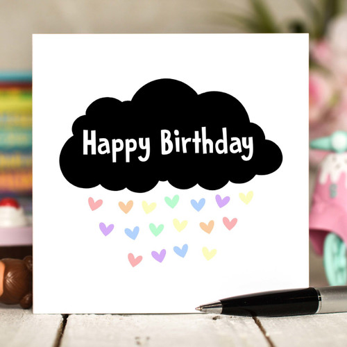 Black Cloud Birthday Card - The Crafty Giraffe