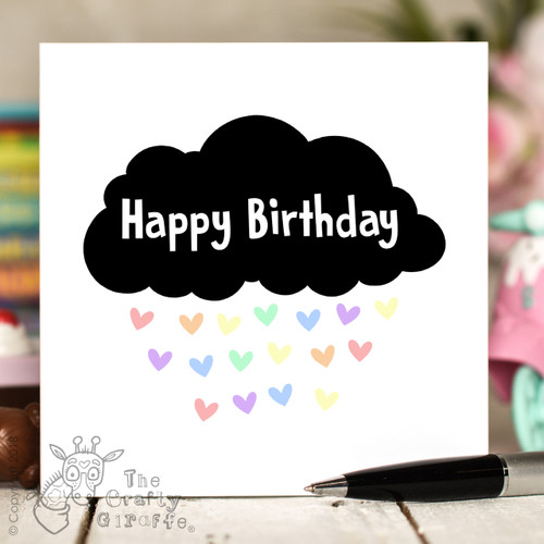 Black Cloud Birthday Card