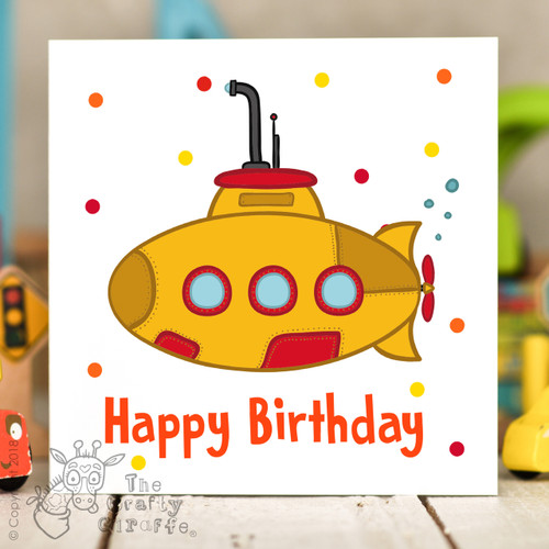 Submarine Birthday Card