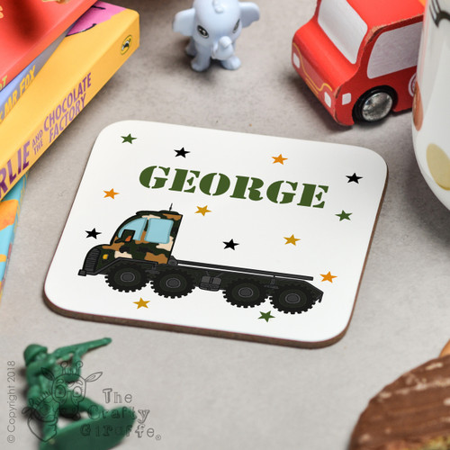 Personalised Transporter Coaster