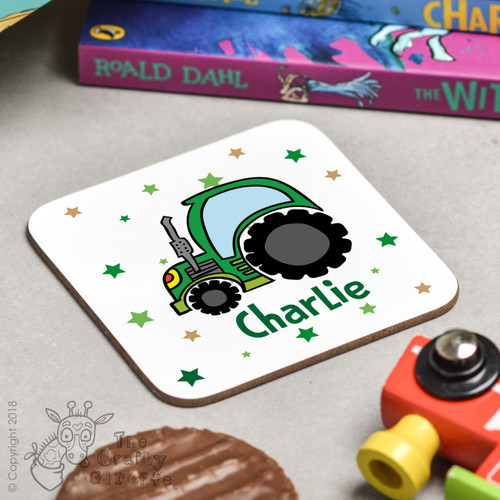 Personalised Tractor Coaster