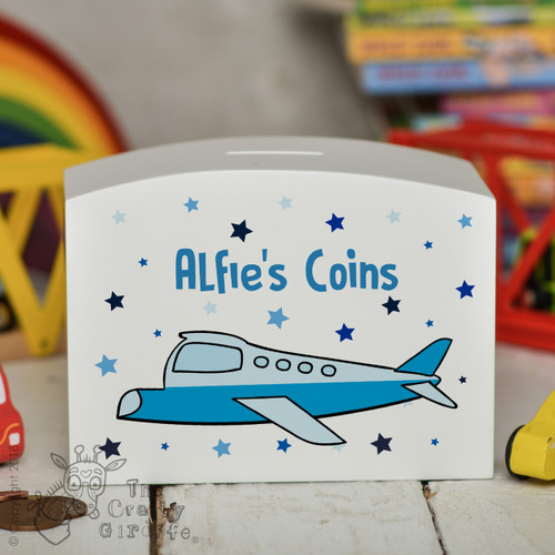 Personalised Plane Money Box