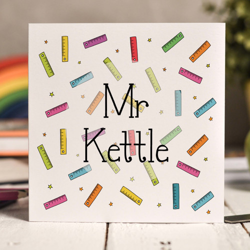 Buy Personalised Ruler Card From The Crafty Giraffe, the home of unique and affordable gifts for loved ones...